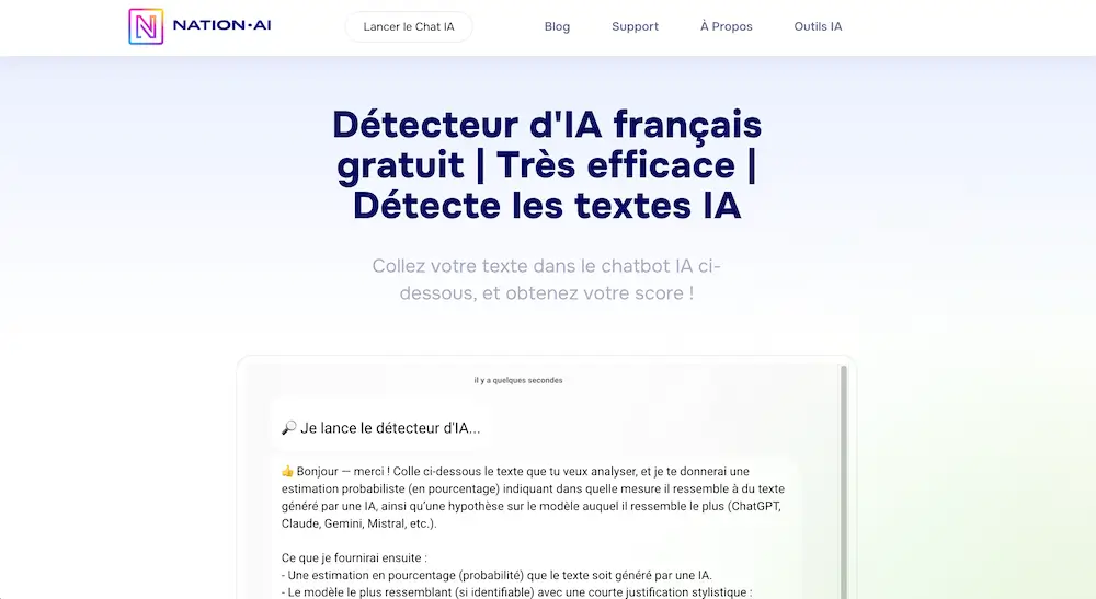 Détecteur d'IA de Nation AI