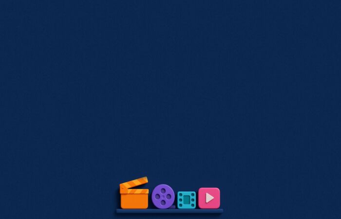 Illustration : clap de cinéma, bobine de film, bande de montage et vignette vidéo, symboles d un générateur de vidéo IA